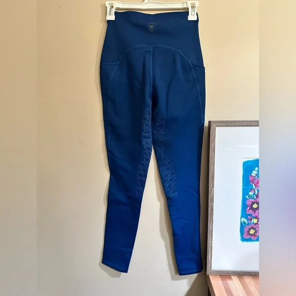 Ariat Tek Compression Fit Equestrian Tights in Dark Blue New with Tags - Picture 6 of 10